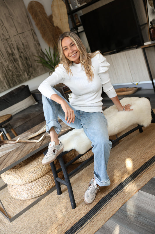 Polera Tejida Blanquita Blanco