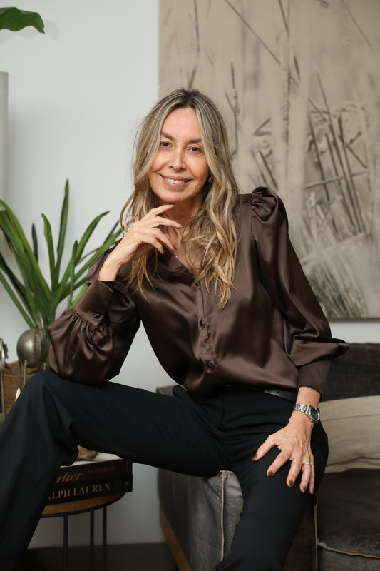 Blusa Beatriz Chocolate