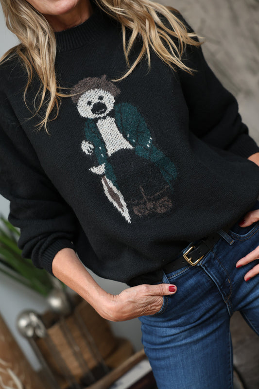 Sweter Polo Negro
