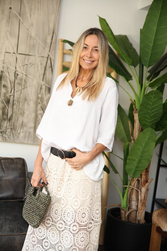 Blusa Lino/Algodón Ema