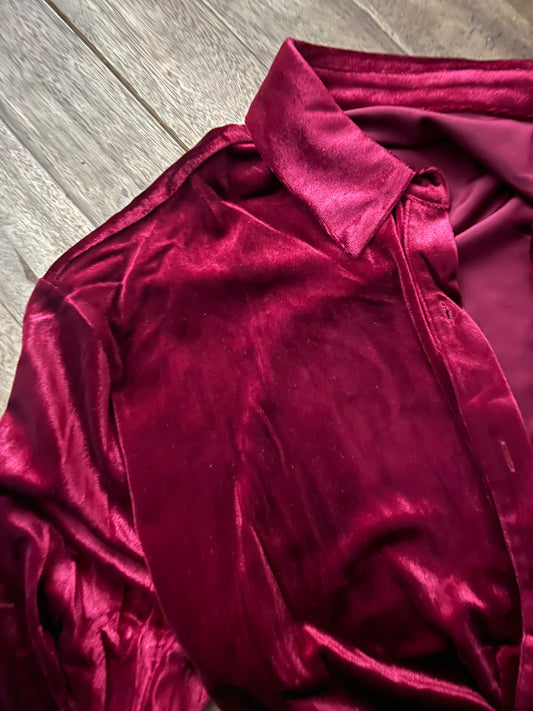 Blusa Velvet Burdeo
