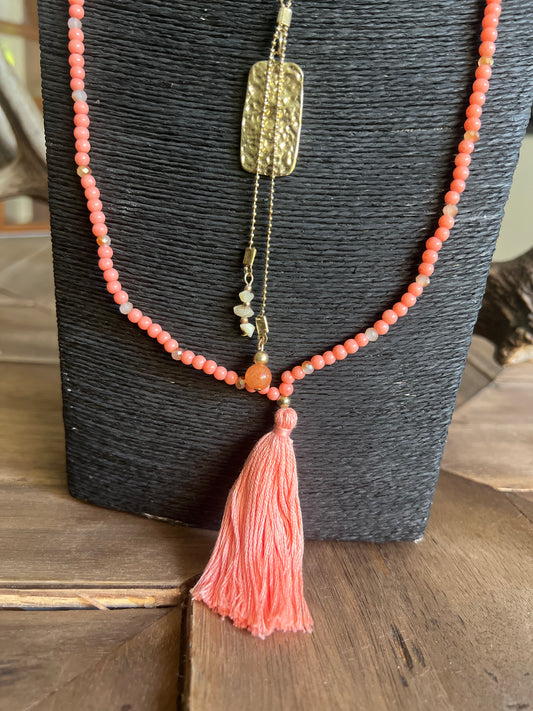 Collar Múltiple Coral